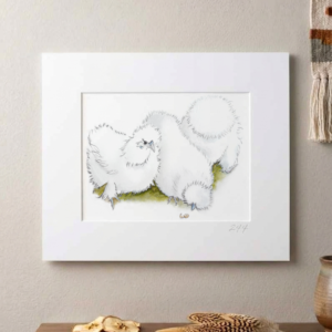 Silkie Sisters – 8x10 Art Print matted to 11x14